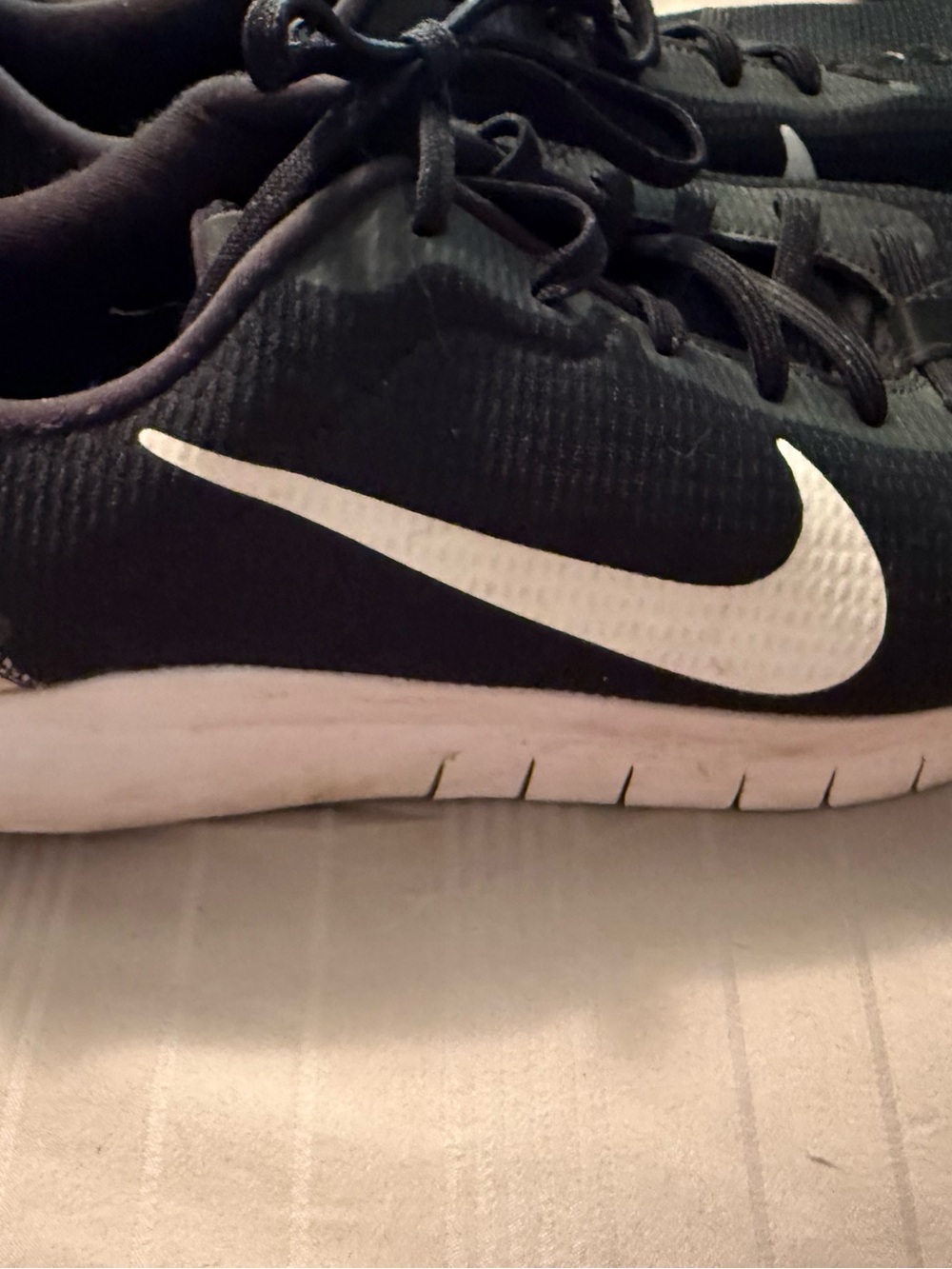 Nike Black and White Athletic Sneakers with Swoosh